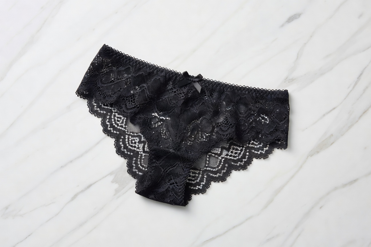 Black Lace High-Waist Brief