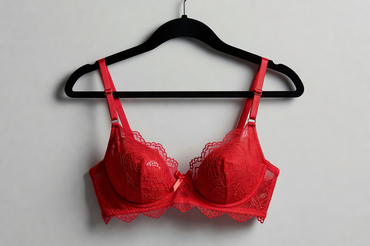 Red Lace Balconette Bra