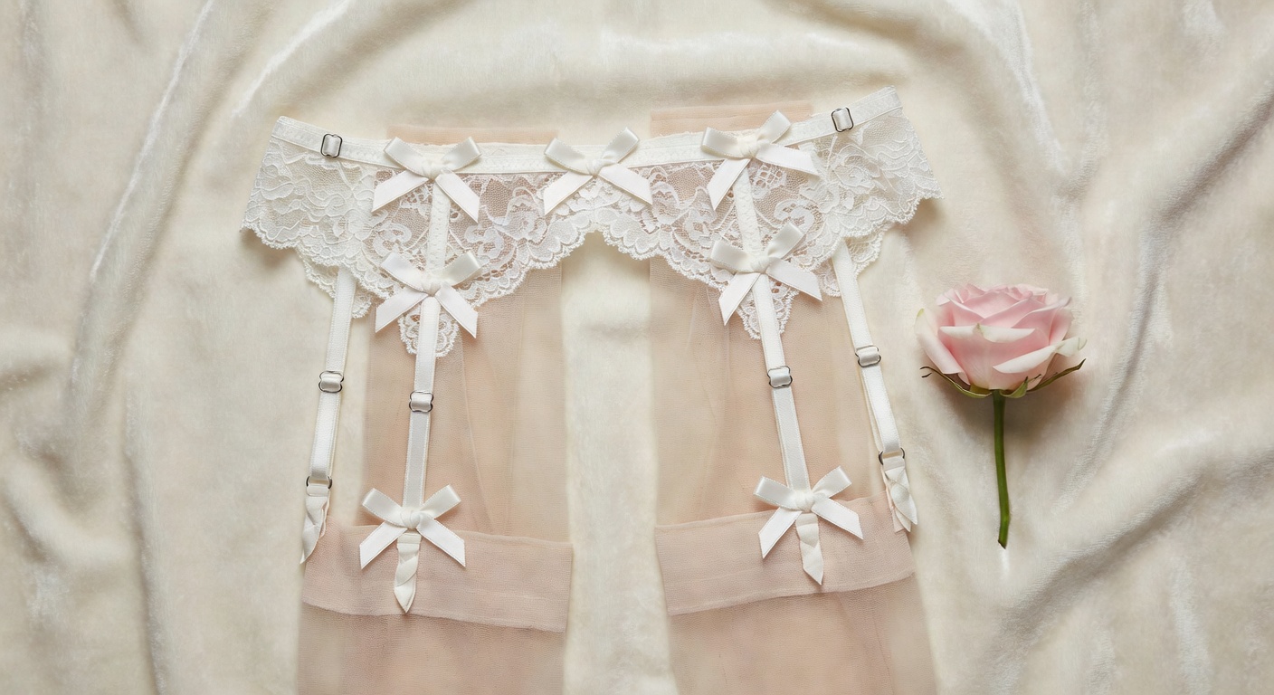 Ivory Bridal Lace Garter Belt